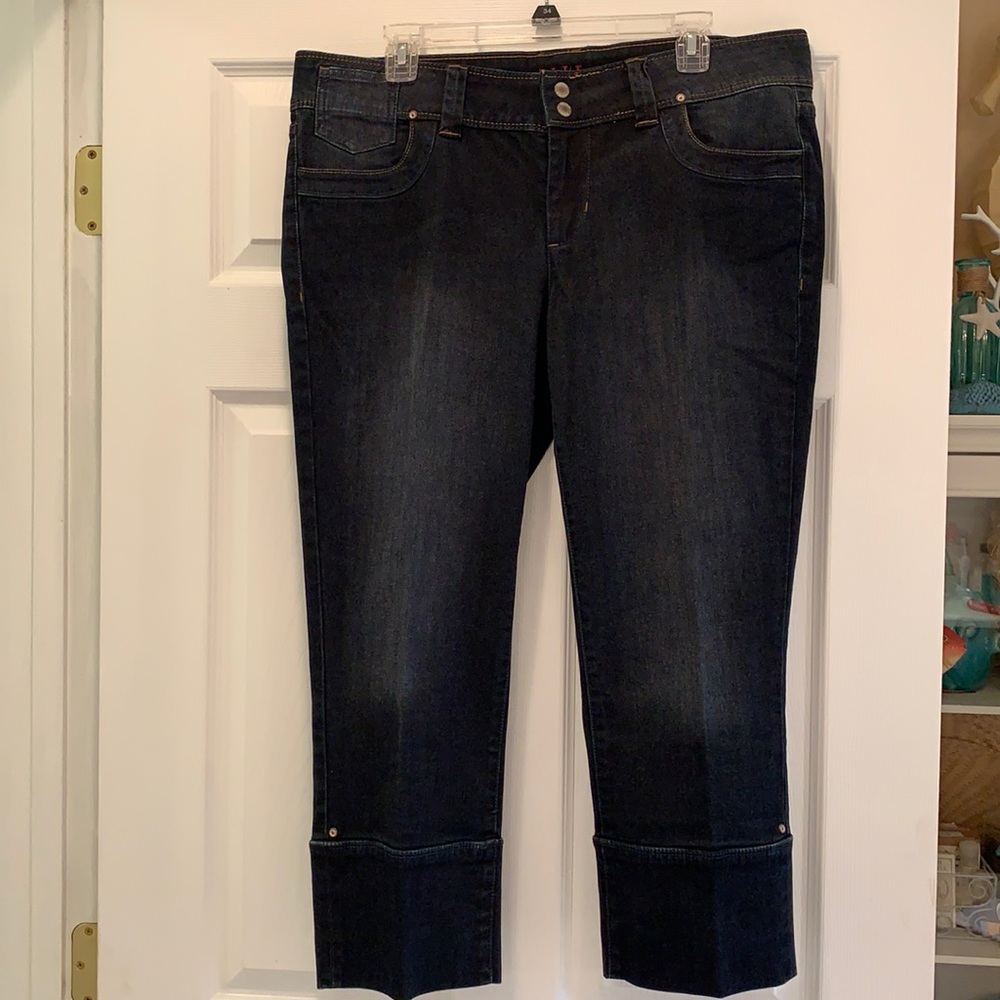 Elle Denim Wide Leg Capri Sz 12